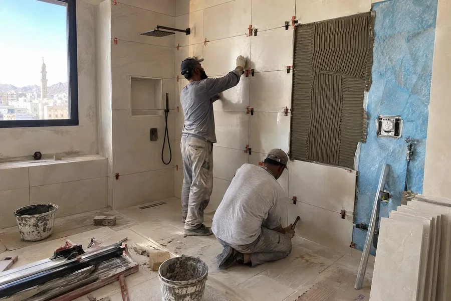 تركيب سيراميك جدران الحمامات بالمدينة المنورة