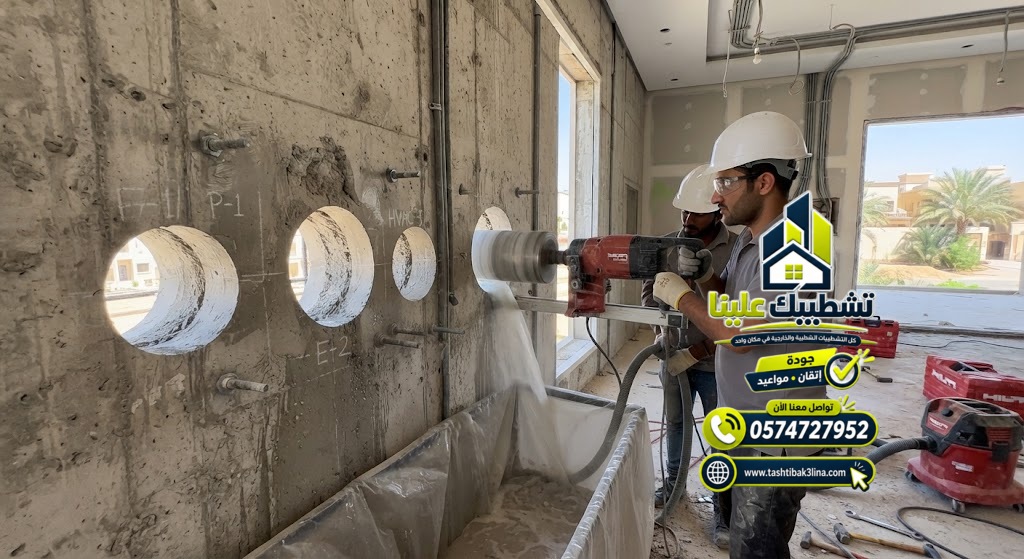 فتحـات الكور لتمديدات الخرسانة بالمدينة المنورة