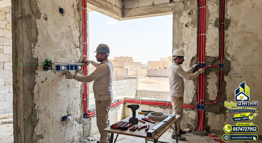 تجهيز تمديدات الكهرباء داخل الجدران بالمدينة المنورة