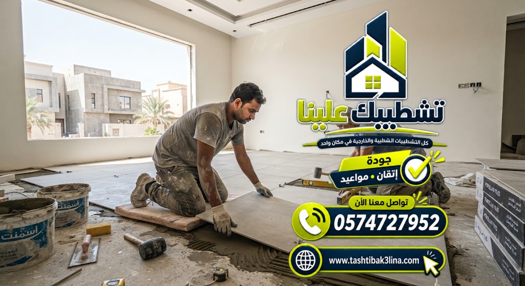 تنفيذ اللياسة والأرضيات والدهانات ضمن تشطيب المنزل بالمدينة المنورة