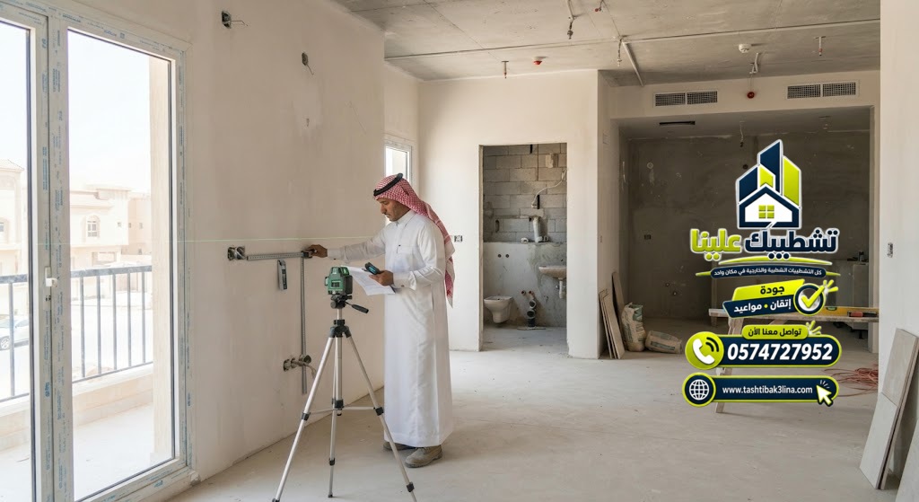 فحص تمديدات المنزل وترتيب خطوات التجهيز قبل بدء التشطيب الداخلي بالمدينة المنورة