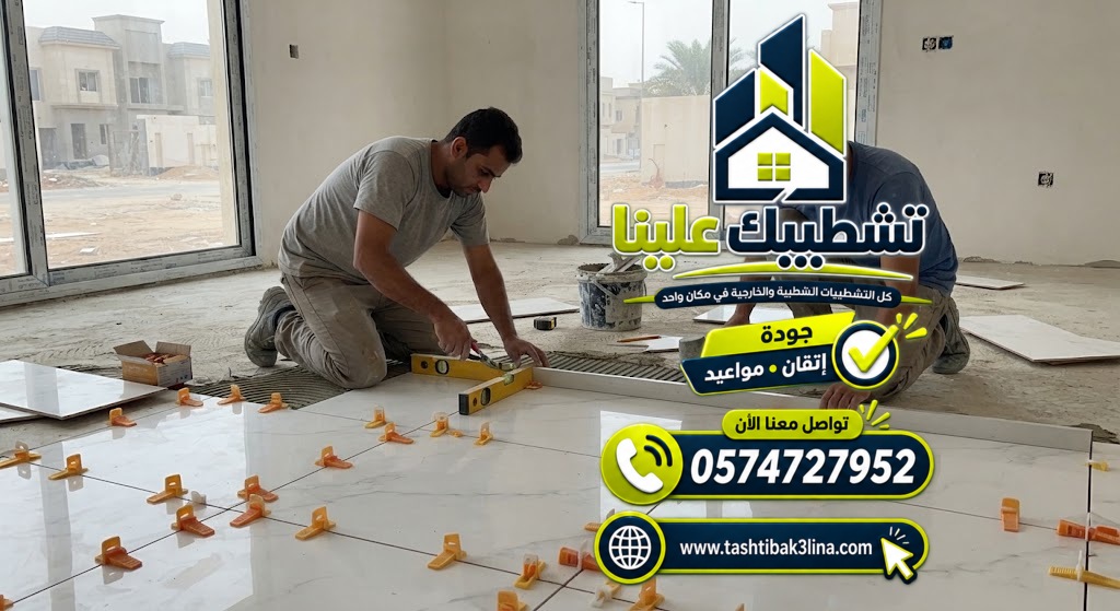 قص بلاطات البورسلين وضبط الفواصل والزوايا بالمدينة المنورة