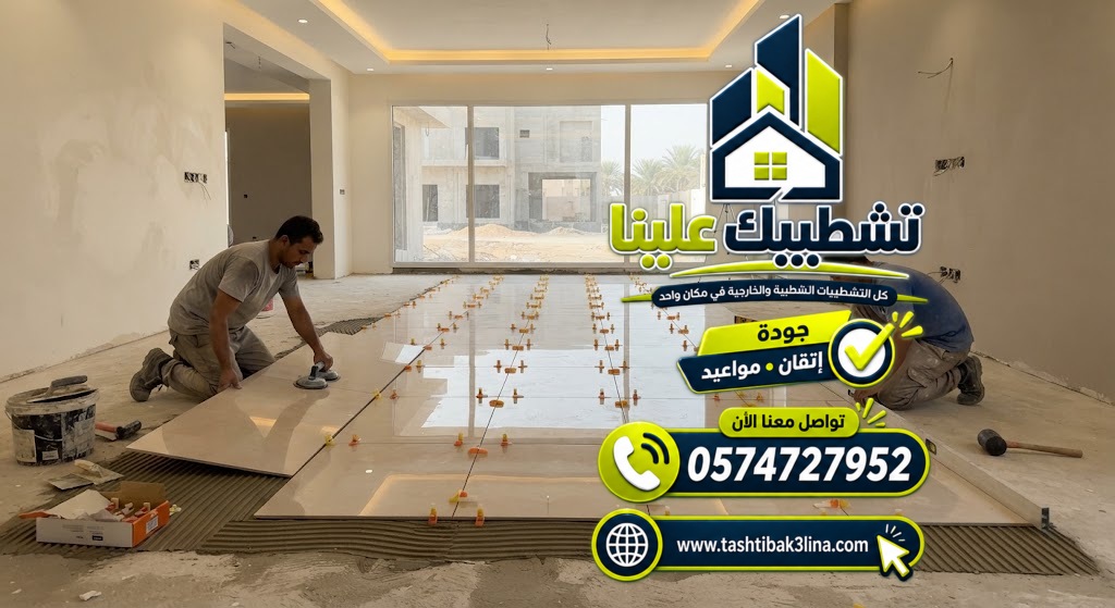 تنظيف البورسلين وتشطيب الفواصل بعد التركيب بالمدينة المنورة