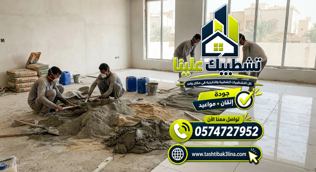 تجهيز الأسطح قبل تركيب البورسلين بالمدينة المنورة